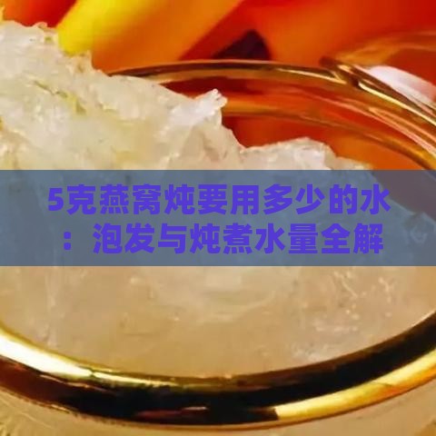 5克燕窝炖要用多少的水：泡发与炖煮水量全解析