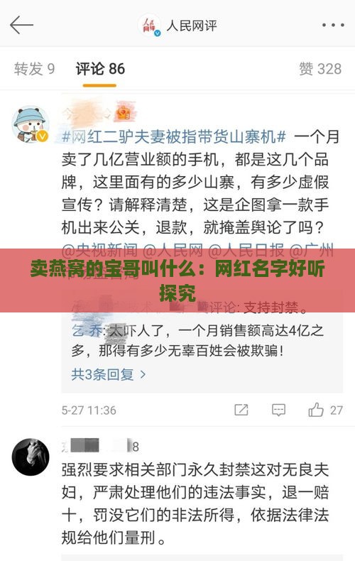 卖燕窝的宝哥叫什么：网红名字好听探究