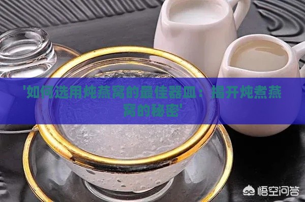 '如何选用炖燕窝的更佳器皿：揭开炖煮燕窝的秘密'