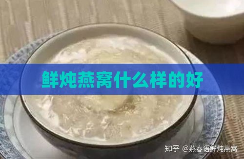 鲜炖燕窝什么样的好