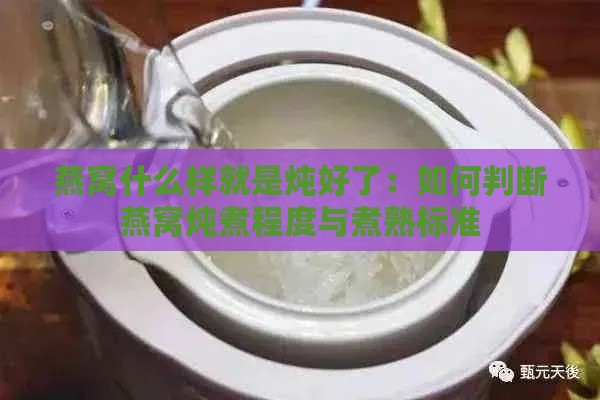 燕窝什么样就是炖好了：如何判断燕窝炖煮程度与煮熟标准