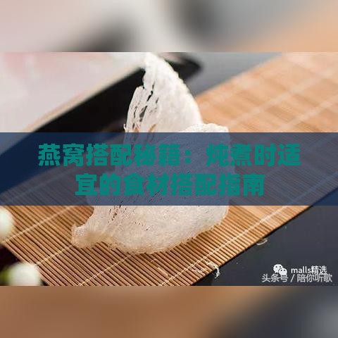 燕窝搭配秘籍：炖煮时适宜的食材搭配指南