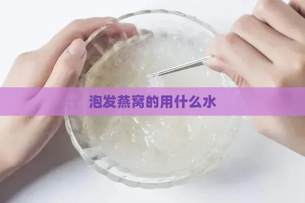 泡发燕窝的用什么水