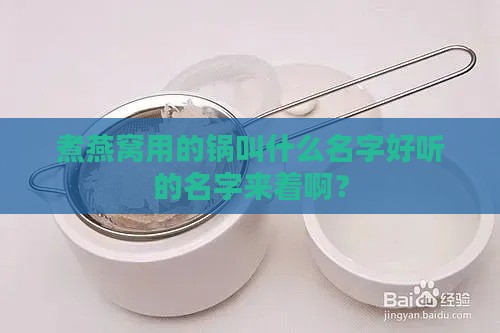 煮燕窝用的锅叫什么名字好听的名字来着啊？