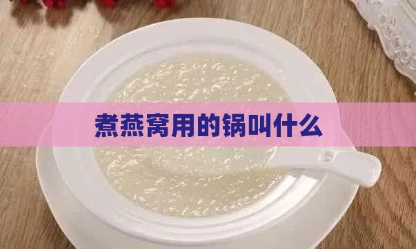 煮燕窝用的锅叫什么