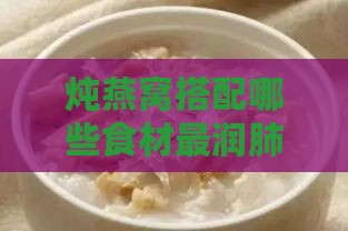 炖燕窝搭配哪些食材最润肺养颜：全面指南与食谱推荐