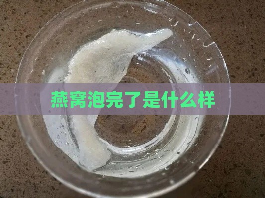 燕窝泡完了是什么样