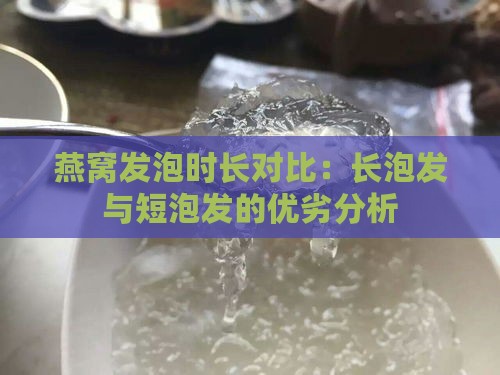 燕窝发泡时长对比：长泡发与短泡发的优劣分析