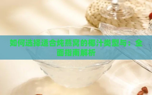 如何选择适合炖燕窝的椰汁类型与：全面指南解析