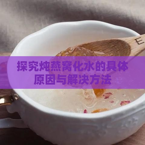 探究炖燕窝化水的具体原因与解决方法