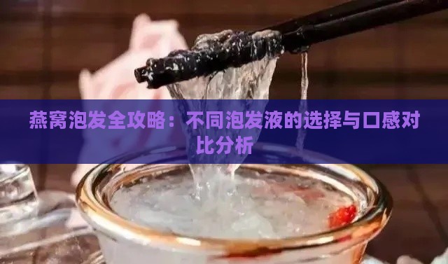 燕窝泡发全攻略：不同泡发液的选择与口感对比分析