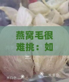 燕窝毛很难挑：如何彻底挑净燕窝中的毛并达到理想程度