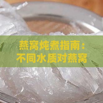 燕窝炖煮指南：不同水质对燕窝口感与营养的影响分析