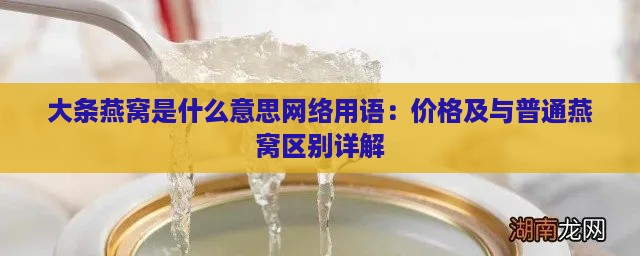 大条燕窝是什么意思网络用语：价格及与普通燕窝区别详解