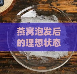 燕窝泡发后的理想状态与特征：一看燕窝泡好后的样子