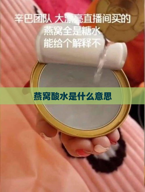 燕窝酸水是什么意思