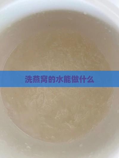 洗燕窝的水能做什么