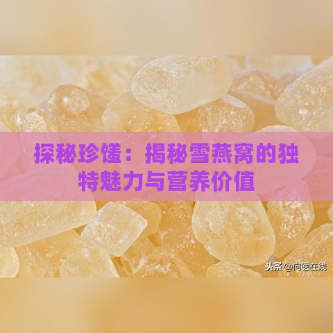 探秘珍馐：揭秘雪燕窝的独特魅力与营养价值