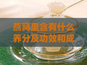 燕窝里含有什么养分及功效和成分组成