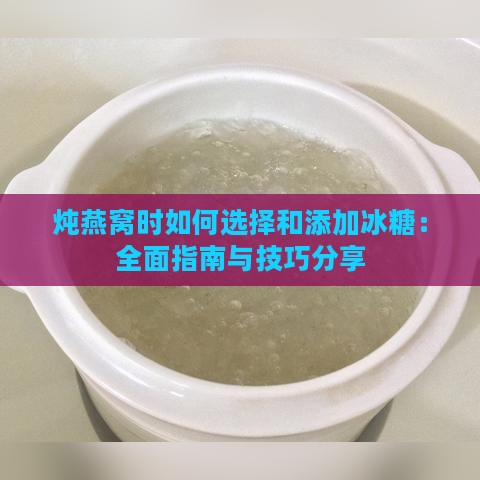 炖燕窝时如何选择和添加冰糖：全面指南与技巧分享