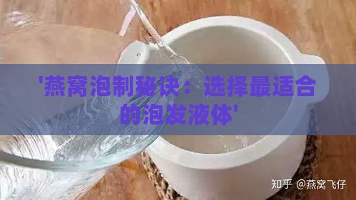 '燕窝泡制秘诀：选择最适合的泡发液体'